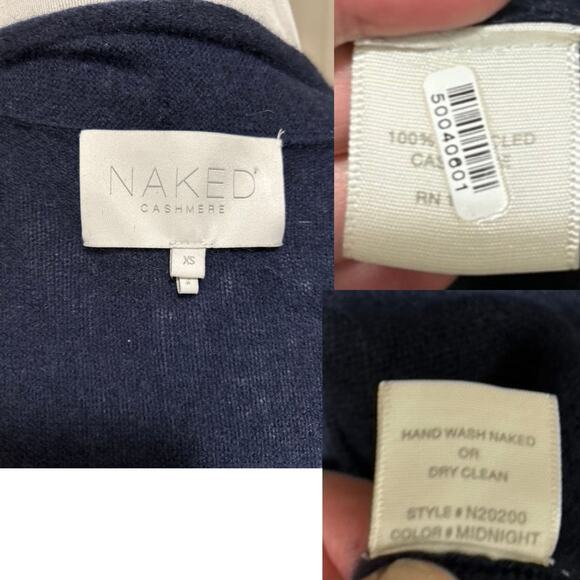 Naked Cashmere “Jade” Duster Cardigan – 100% Cashmere Open Front, Navy, Sz. XS - Picture 6 of 6